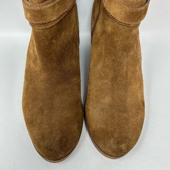 Sam Edelman Lynne Women's Suede Booties Size 9 Brown Block Heel Boots - Picture 7 of 12